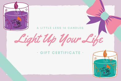 A Little Less 16 Candles Giftcard - A Little Less 16 Candles