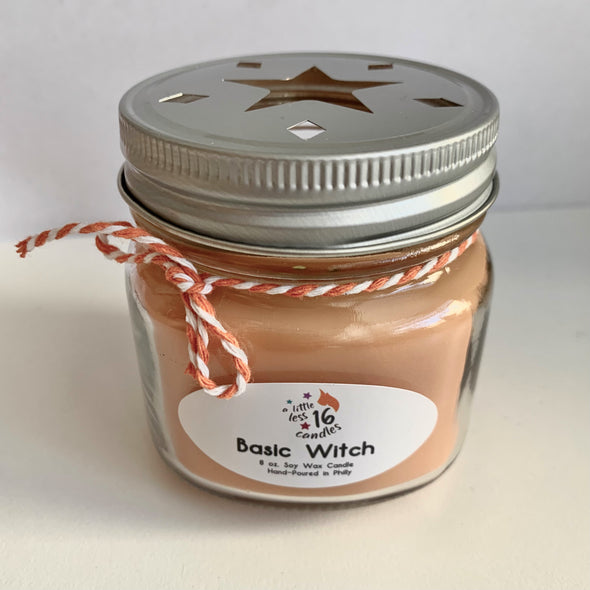 Basic Witch 8 oz. Soy Candle - A Little Less 16 Candles