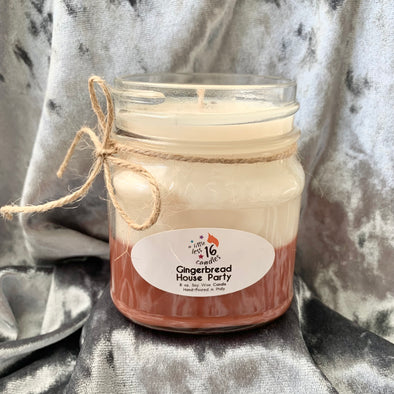 Gingerbread House Party 8 oz. Soy Candle - A Little Less 16 Candles