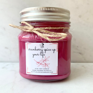 Cranberry Spice Up Your Life 8 oz. Soy Candle - A Little Less 16 Candles
