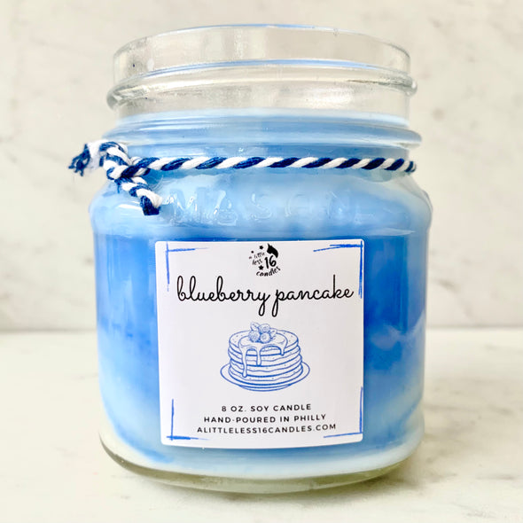 Blueberry Pancakes 8 oz. Soy Candle - A Little Less 16 Candles