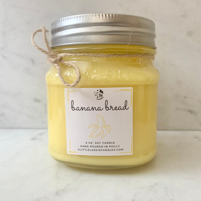 Banana Bread 8 oz. Soy Candle - A Little Less 16 Candles