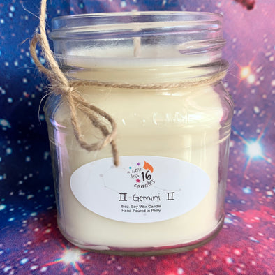 Gemini 8 oz. Soy Candle - A Little Less 16 Candles