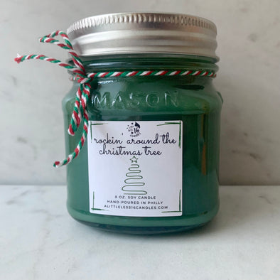 Rockin' Around The Christmas Tree 8 oz. Soy Candle - A Little Less 16 Candles