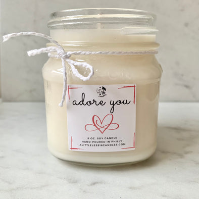 Adore You 8 oz. Soy Candle - A Little Less 16 Candles