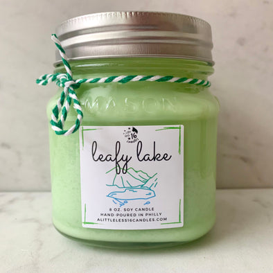 Leafy Lake 8 oz. Soy Candle - A Little Less 16 Candles