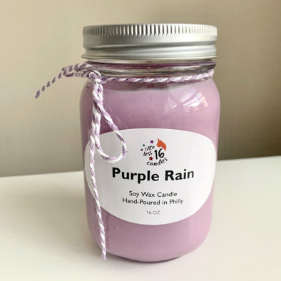 Purple Rain 16 Oz. Soy Candle - A Little Less 16 Candles